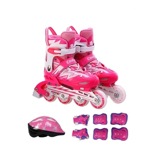 Combo khuyến mại giày trượt patin cougar 835l-12 tặng kèm bảo hộ tay chân và mũ/nón bảo vệ patin chuyên dụng