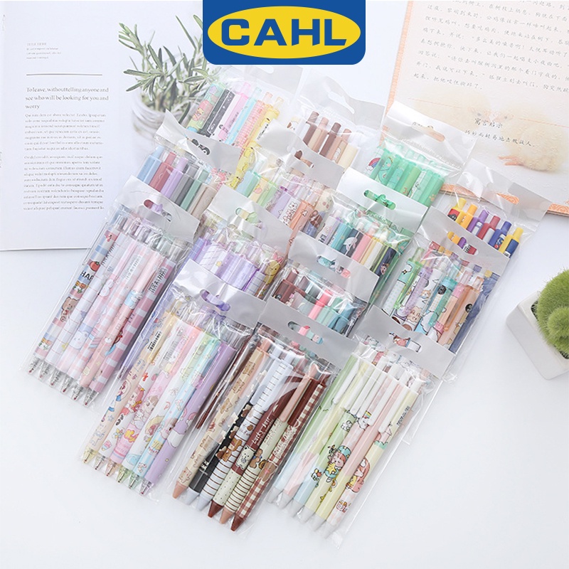 Set 6 Bút Mực Nước Ngòi 0.5mm Họa Tiết Hoạt Hình