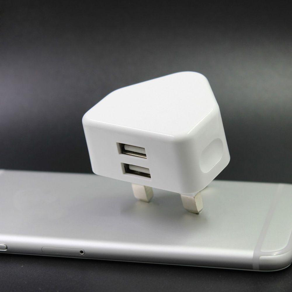 AUGUSTINA Phích Cắm Chuyển Đổi 3 Chấu 2 Cổng USB 5V 2.1A UK