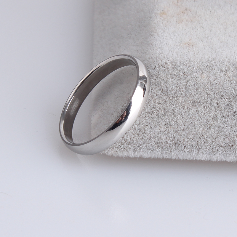 Nhẫn thép titan sáng bóng 22316 cho cặp đôi nam và nữ