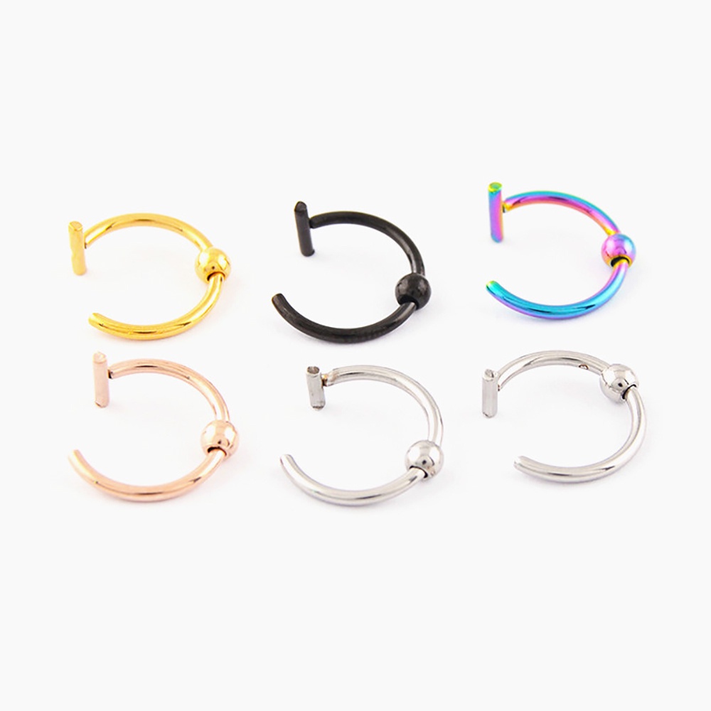 Khuyên Mũi Bằng Thép Không Gỉ Hình Chữ C Mới Cho Nam