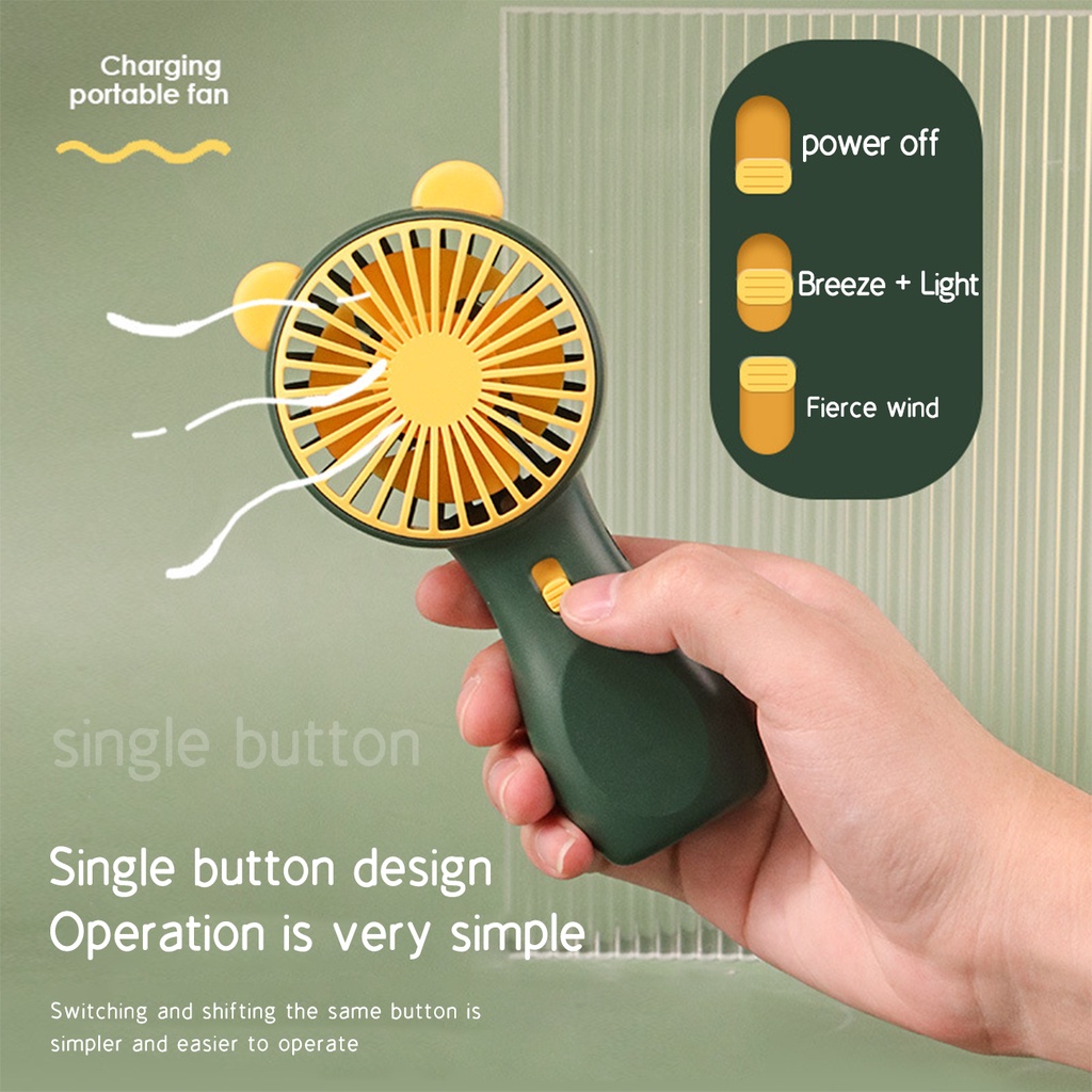 Quạt cầm tay mini sạc usb Jujiajia thiết kế dễ thương tiện dụng
