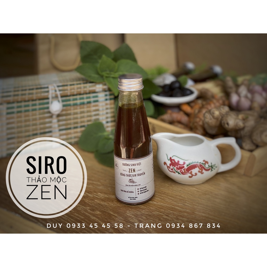Combo 2 chai siro tăng đề kháng thảo mộc Zen 200ml