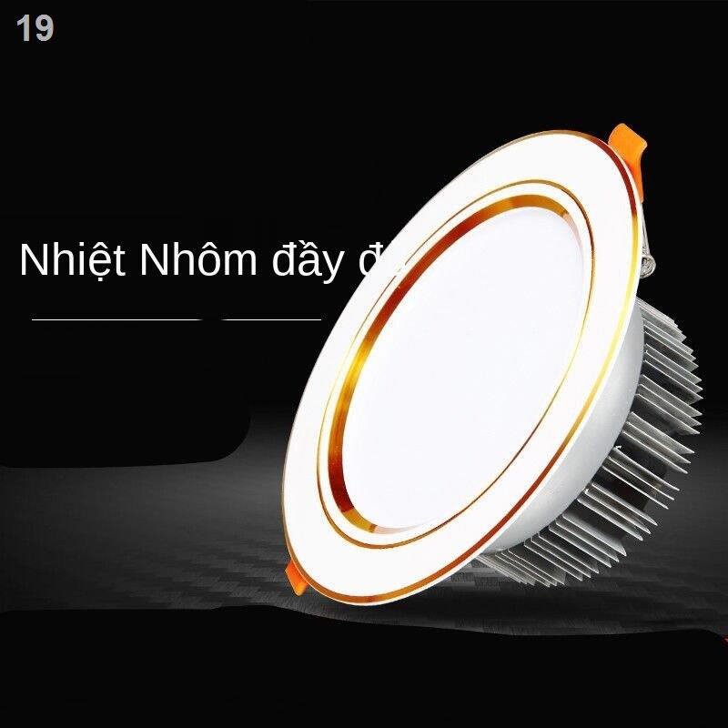 Đèn downlight led vàng có lỗ âm 3w trần 8 cm 7,5 12w5w thùng phòng khách lối đi