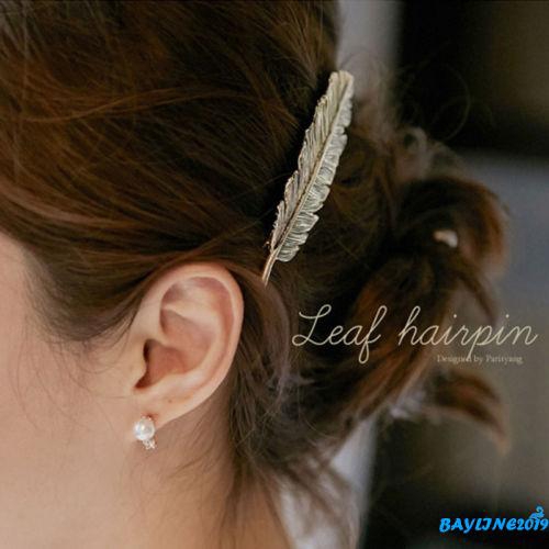 Kẹp tóc hình lông vũ thời trang nữ duyên dáng