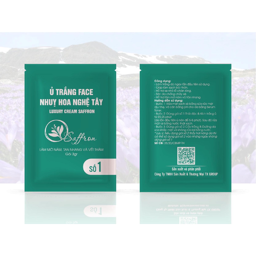 Ủ Trắng Face Nhuỵ Hoa Nghệ Tây Lê Xuân💚FREESHIP💚Da căng mịn, Da trắng bật tone ngay từ lần đầu tiên sử dụng | BigBuy360 - bigbuy360.vn
