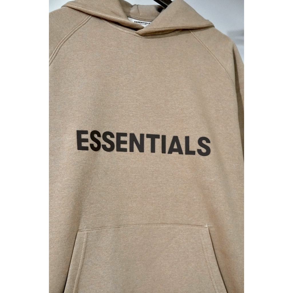 [HOT 2021] ÁO HODDIE ESSENTIALS SS20 NÂU Chữ Phản Quang màu Nâu hot hit 2021 dành cho cả nam nữ