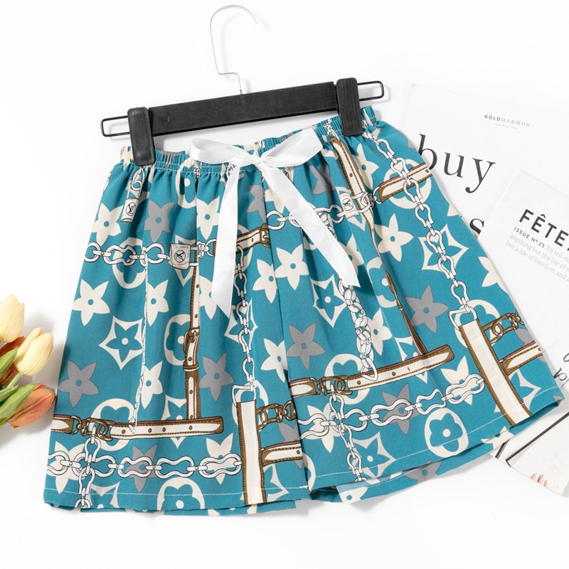 Quần Short Ngủ Ống Rộng Bằng Lụa Cotton In Họa Tiết Hoạt Hình Thời Trang Cho Nữ