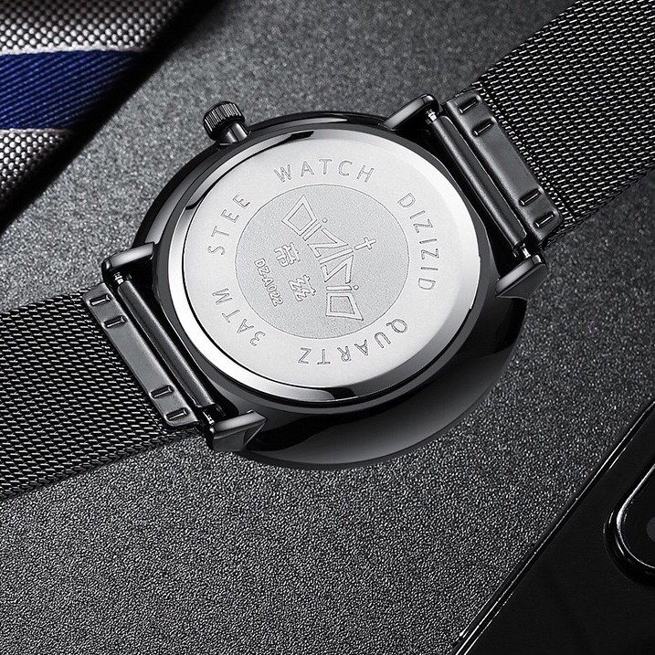 (TẶNG VÒNG TỲ HƯU MAY MẮN)Đồng hồ nam DIZIZID kim xanh chống nước mặt siêu mỏng dây thép lụa cao cấp thiết kế trẻ trung | BigBuy360 - bigbuy360.vn