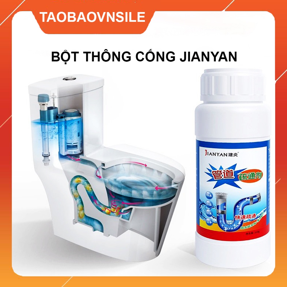 [CỰC MẠNH]5 Lọ Bột Thông Tắc Cống JIANYAN ,Xử Lý Việc Tắc Bồn Cầu,Bồn Rửa Mặt – Dung tích 150ml - MACA COMPANY