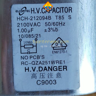 Tụ cao áp lò vi sóng 1uF 2100Vac chất lượng cao # phụ tùng lò vi sóng
