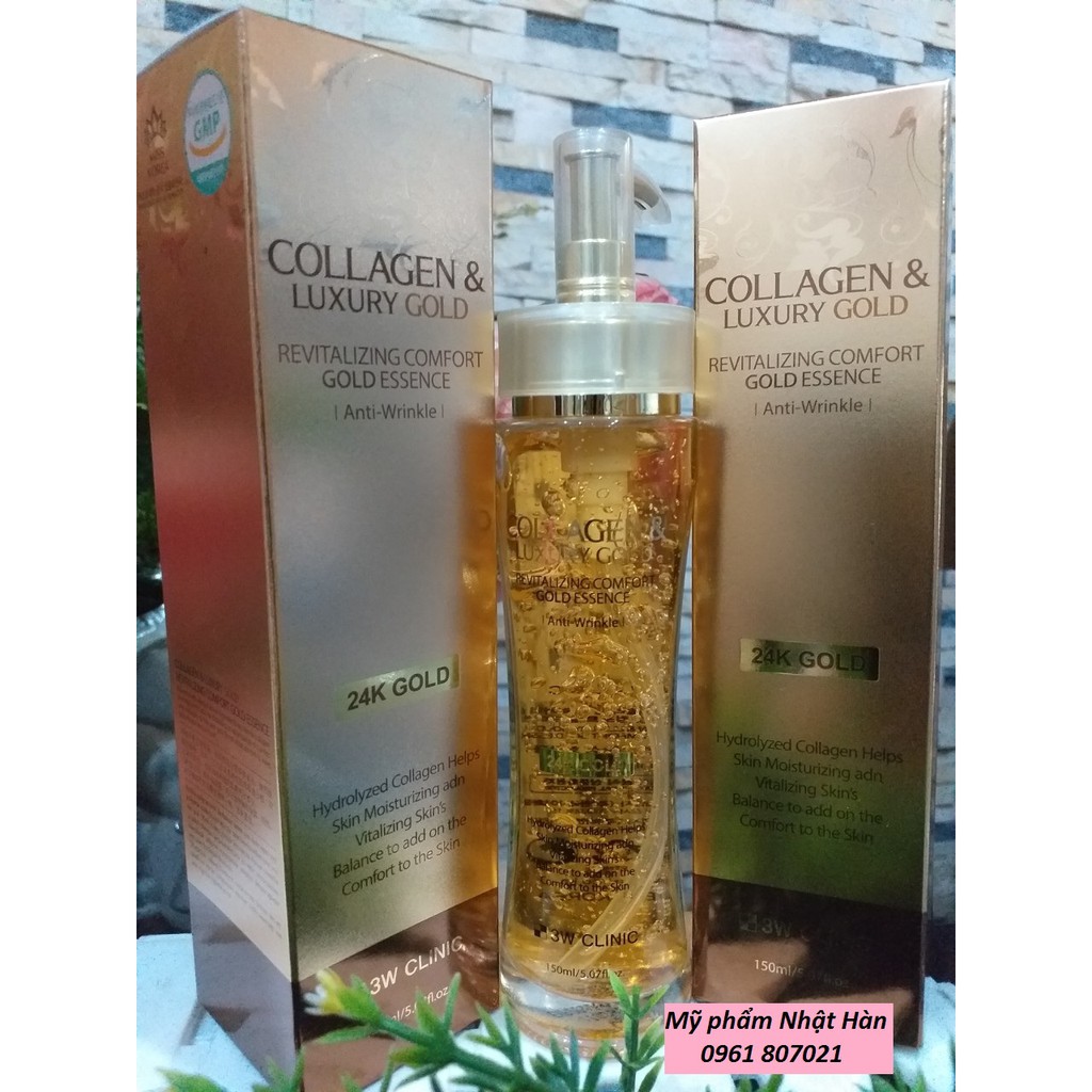 Serum/Tinh chất Vàng Collagen Luxury Gold 3W Clinic 150ml (mẫu mới)