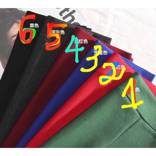 Chân váy bút chì màu đỏ đô, xanh lá, xanh coban, đen, trắng | BigBuy360 - bigbuy360.vn