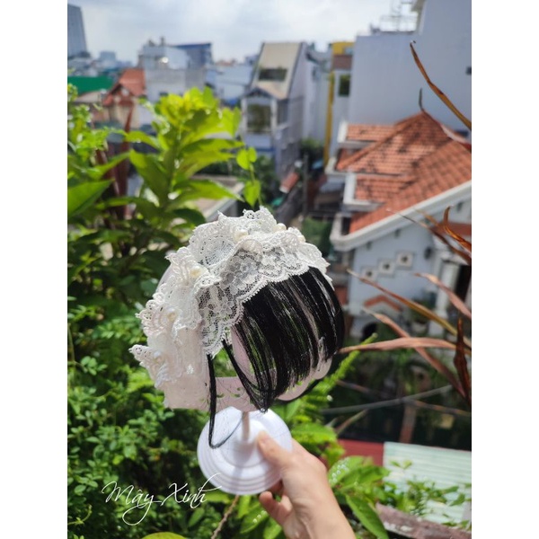 Băng đô ren tiểu thư đính hạt xinh cho bé