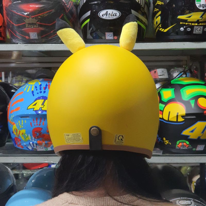 mũ bảo hiểm 3/4 pikachu các màu