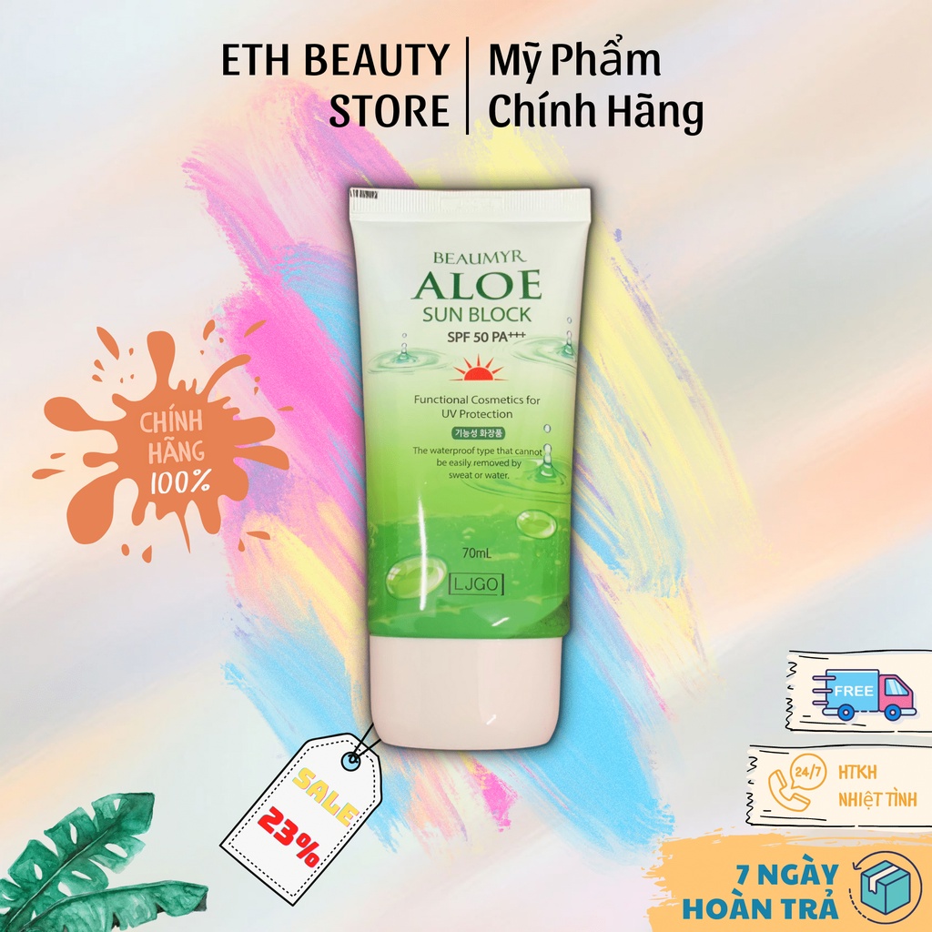Kem Chống Nắng Lô Hội Chống Trôi LJGO BEAUMYR ALOE SUN BLOCK SPF 50 PA+++