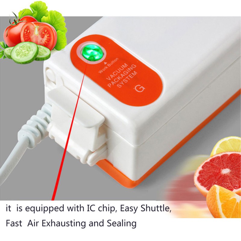 ARIN 10V/220V Household Food Vacuum Sealer Vacuum Packer Film Sealer with 10Pcs Bags