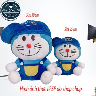 Gấu bông Doremon đội mũ cực đáng yêu dễ thương