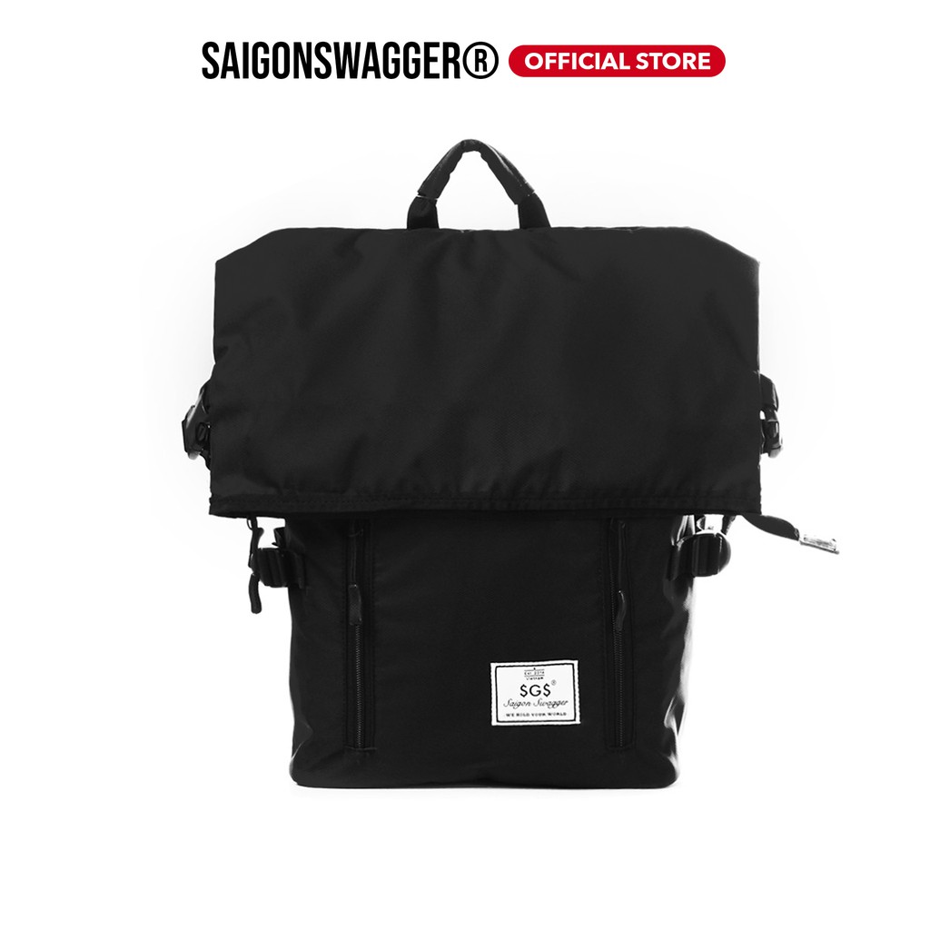 Balo Quấn Đen SAIGON SWAGGER SGS Black Rolltop Backpack thumbnail