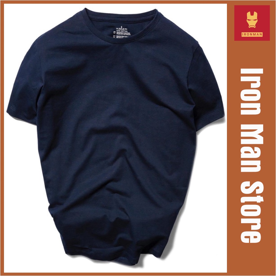 Áo Thun Nam trơn Cổ Tròn Cao Cấp phông Tay Ngắn, chất cotton bề mặt vải mềm