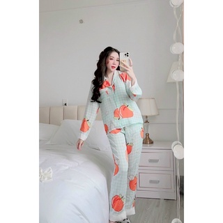 đồ bộ dài mặc nhà. đồ bộ lụa mango, pijama dài