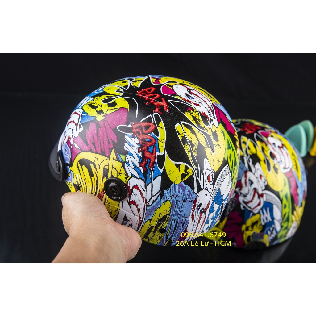 MŨ NÓN BẢO HIỂM NGƯỜI LỚN tem trùm - tem nhúng