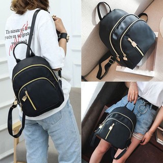Balo nhỏ vải oxford màu đen kiểu Hàn quốc thời trang du lịch cho nữ