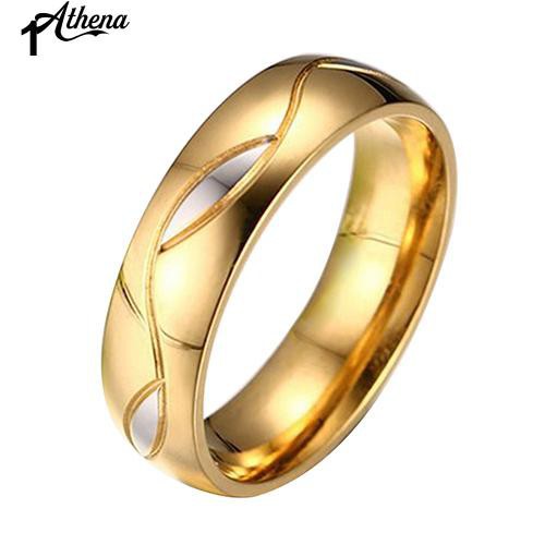 Nhẫn mạ vàng 18K đính Zirconia thời trang cho nam nữ