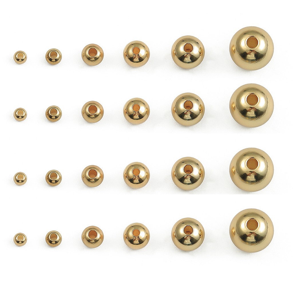 BEADIA Hạt Xâu Chuỗi Làm Trang Sức Mạ Vàng 18k