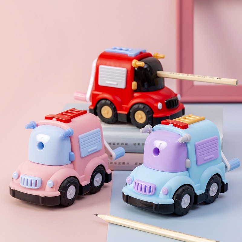 Đồ Chuốt Bút Chì Tự Động Hình Xe Hơi Hoạt Hình Sáng Tạo Cho Học Sinh Tiểu Học