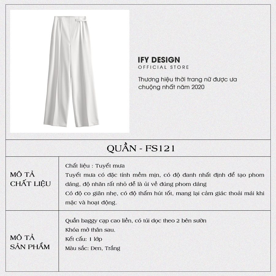 SET Sơ Mi Nữ | Áo sơ mi đen, Quần ống suông đen trắng IFY Design FS121