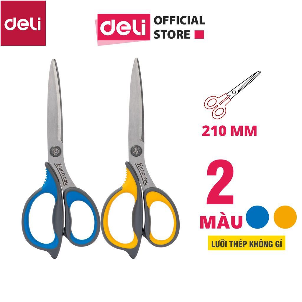 Kéo văn phòng 210mm Deli - Vàng/Xanh - 1 chiếc - E77760 [Deli]