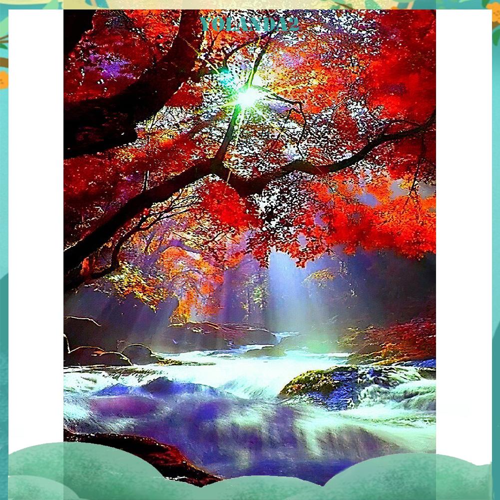 Tranh Đính Đá Kim Cương Toàn Bộ 5D DIY Hình Vẽ Phong Cảnh Núi