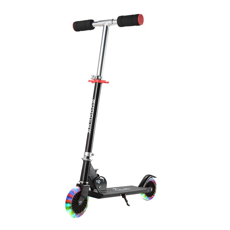 Xe trượt scooter trẻ em cao cấp có đèn phát sáng phù hợp với các bé từ 2-12 tuổi (xe 2 bánh có thể đánh lái )