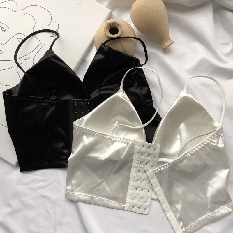Áo bra satin trơn bóng ❤️ FREESHIP ❤️ Áo lót không gọng bralette hai dây trơn satin bóng bản to - Lolie House | BigBuy360 - bigbuy360.vn