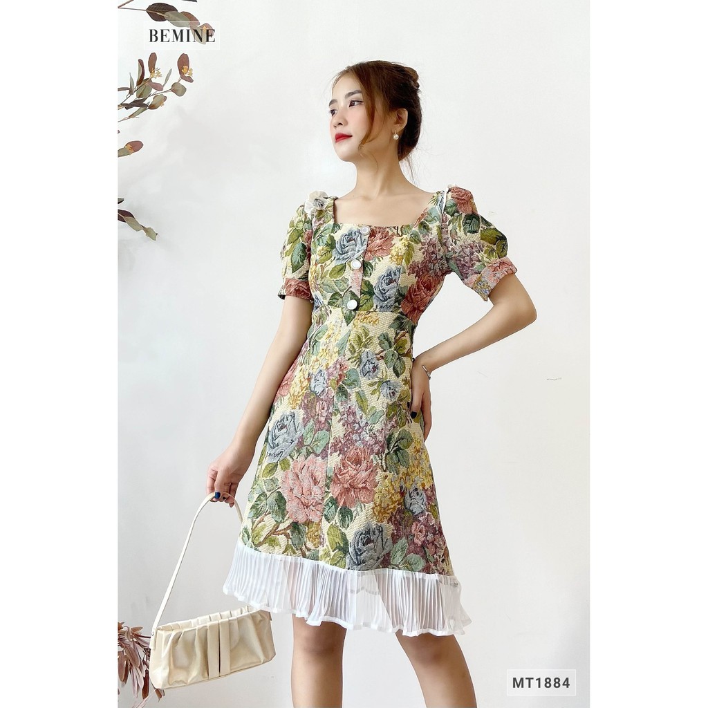 Đầm bông phối đuôi cá dập ly BEMINE MT1884XANH | BigBuy360 - bigbuy360.vn