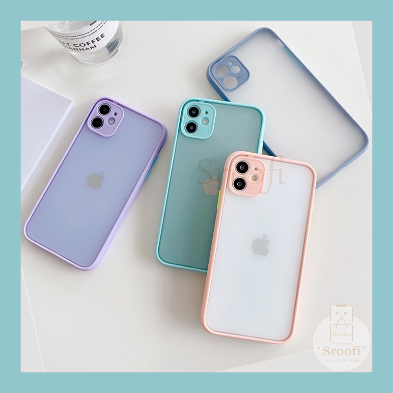 Ốp điện thoại cứng màu macaron cho Xiaomi Mi 11 Lite 5G NE 10T Pro Mi 10 Lite Redmi 9 9A 9C Note 10 9S 9 8 7 Pro