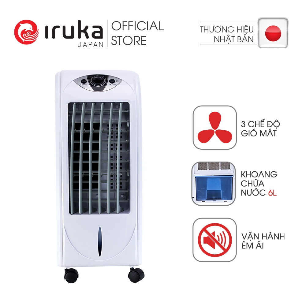 Quạt điều hòa không khí Iruka I85 (Trắng) + Tặng 2 viên đá khô trị giá 100,000 VNĐ