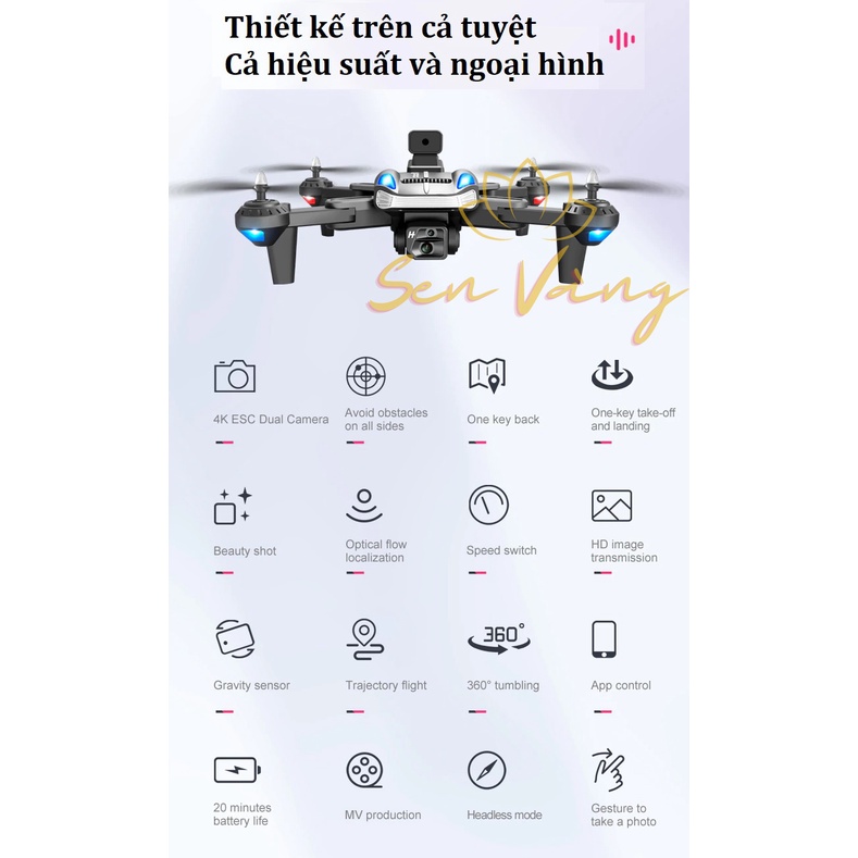 💥2023💥Flycam Drone K8 giá rẻ Trang bị camera 4K Cảm biến 4 chiều linh hoạt Thời lượng pin lớn bay 25 phút Bảo hành 2 năm | BigBuy360 - bigbuy360.vn
