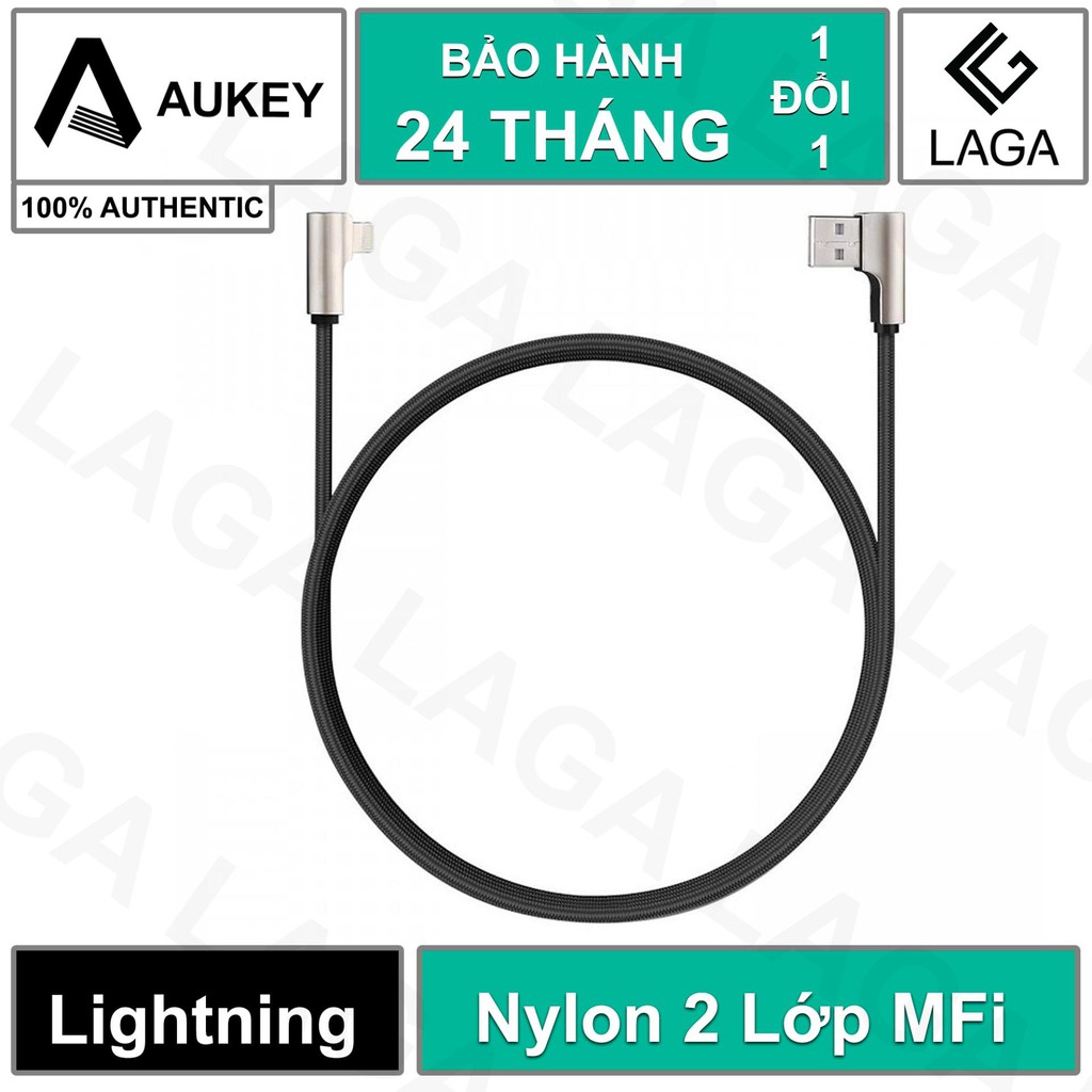 Cáp Sạc Aukey Lightning MFi 1.2M Nylon 2 Lớp Siêu Bền CB-BAL6