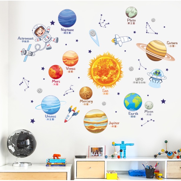 Decal trang trí trường - Mẫu Cartoon cực dễ thương