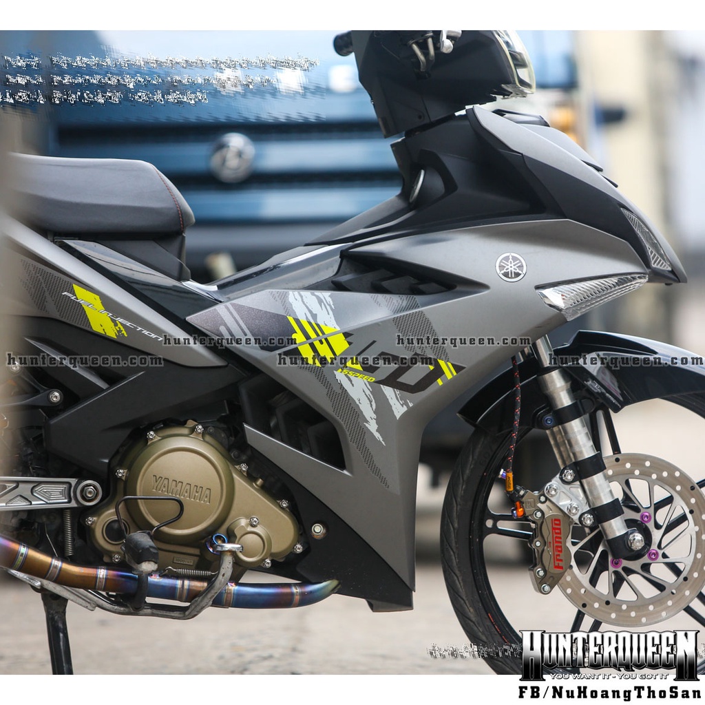 Tem rời cao cấp mới nhất 2022. Decal vàng chanh dán xe Exciter 150 màu xám. Không bay màu, bong tróc