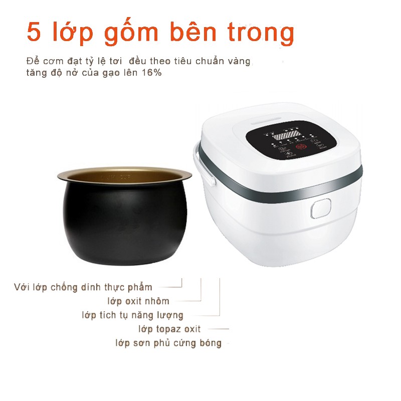 [FREESHIP🚀]Nồi cơm thông minh đa chức năng ONTEK CFXB50-B, Lòng nỒI niêu 2LIT, 8 chức năng nấu