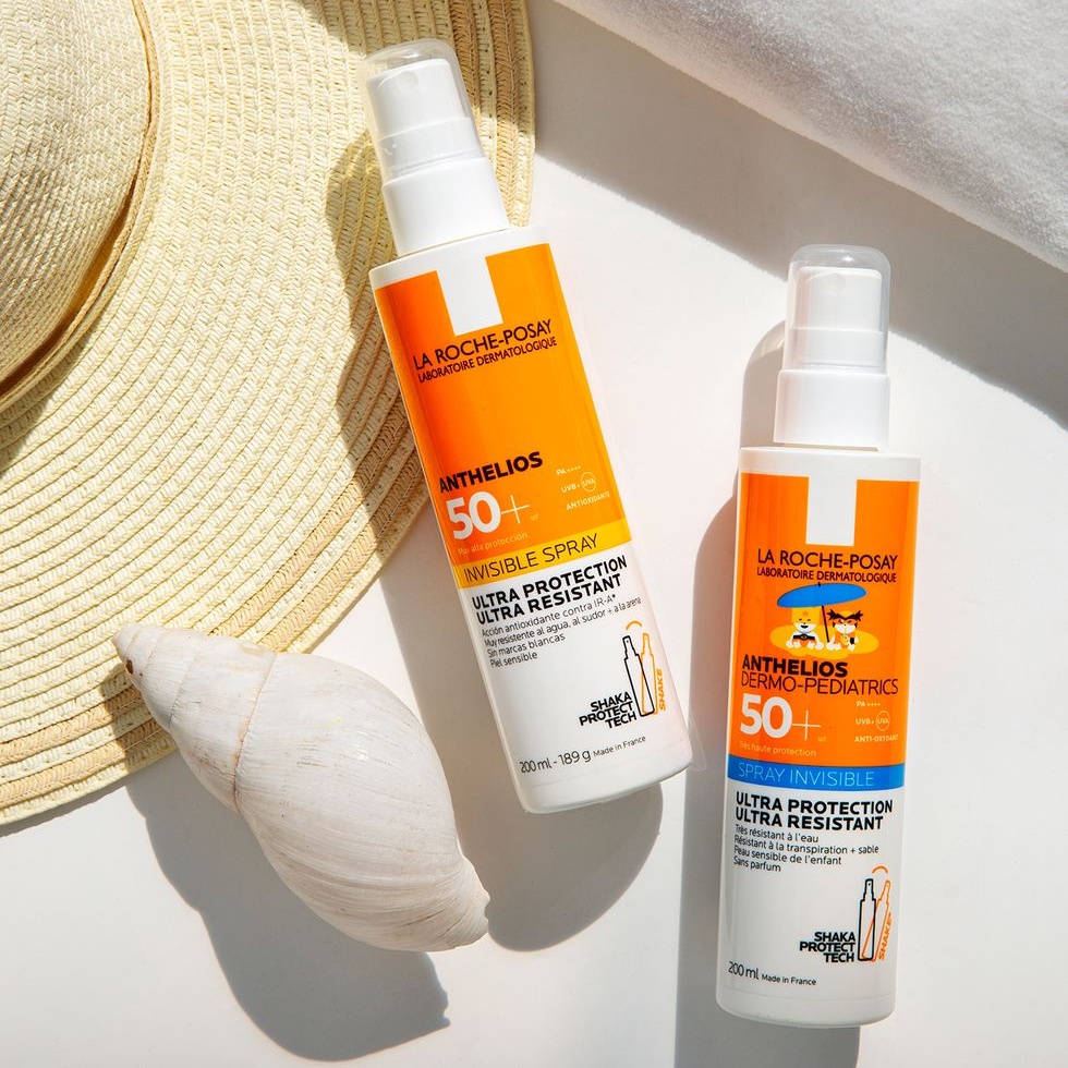 [Combo] Xịt chống nắng cho body La roche-Posay Anthelios Spray Invisible SPF50+ - 200ml