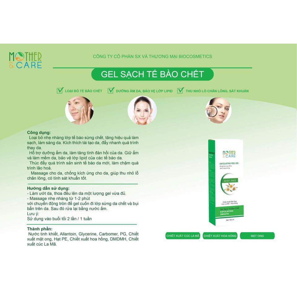 Gel tẩy da chết Mother & care