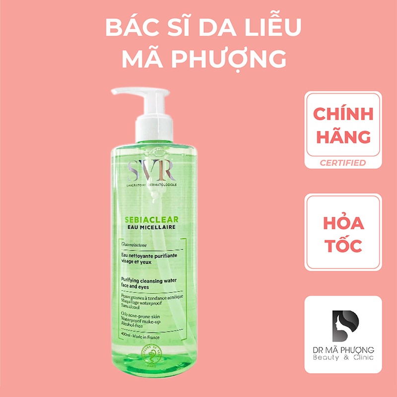 [CHÍNH HÃNG] Tẩy trang da dầu mụn SVR Sebiaclear Eau Micellaire