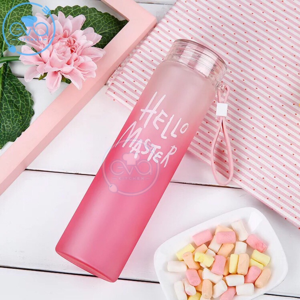 Bình Nước Thủy Tinh Hello Master 480ML