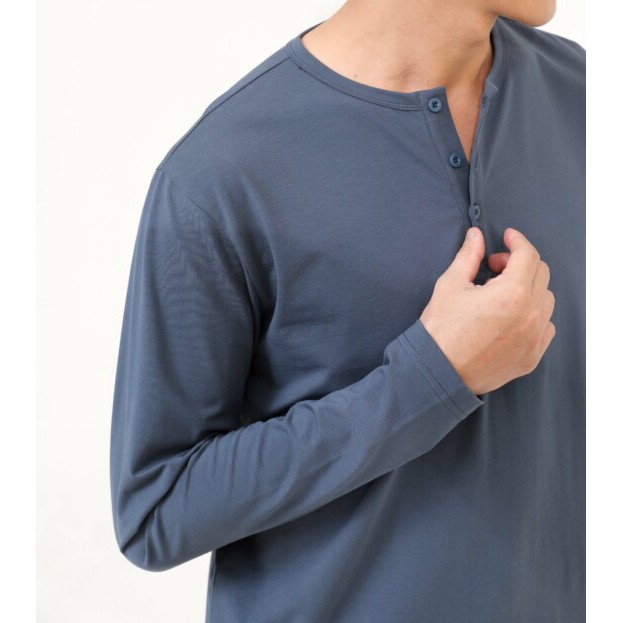 Áo thun nam dài tay cổ trụ Prime Henley Cotton Compact Premium thương hiệu Coolmate | WebRaoVat - webraovat.net.vn