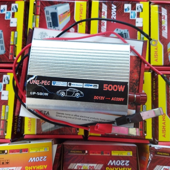 Bộ kích điện 12V lên 220V AISHANG LY 500W Bộ biến tần DC to AC 500W