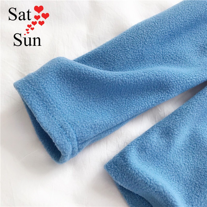 áo nỉ bông lông cừu nữ cao cổ thêu gấu siêu ấm SatSun | BigBuy360 - bigbuy360.vn